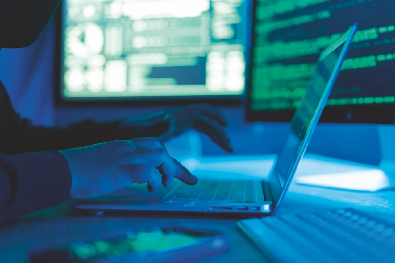 A desktop screen displaying a generic online classifieds webpage with a blurred rifle listing, symbolising fraudulent adverts and suspicious seller activity.