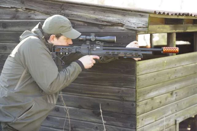 Sound moderator fitted to rifle as UK deregulation moves forward
